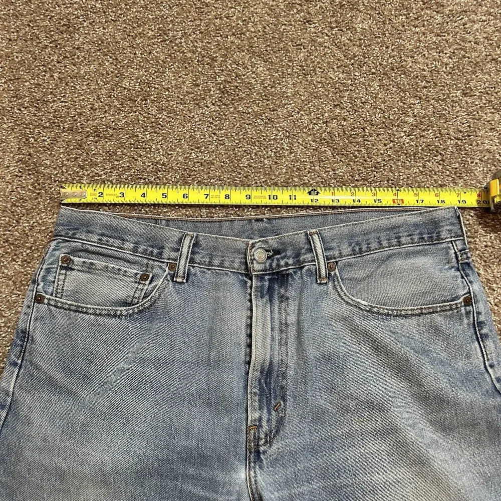 Levi's 505 Jeans Men's 36Wx31L Light Blue Wash Regular Fit Straight Leg‎ Denim